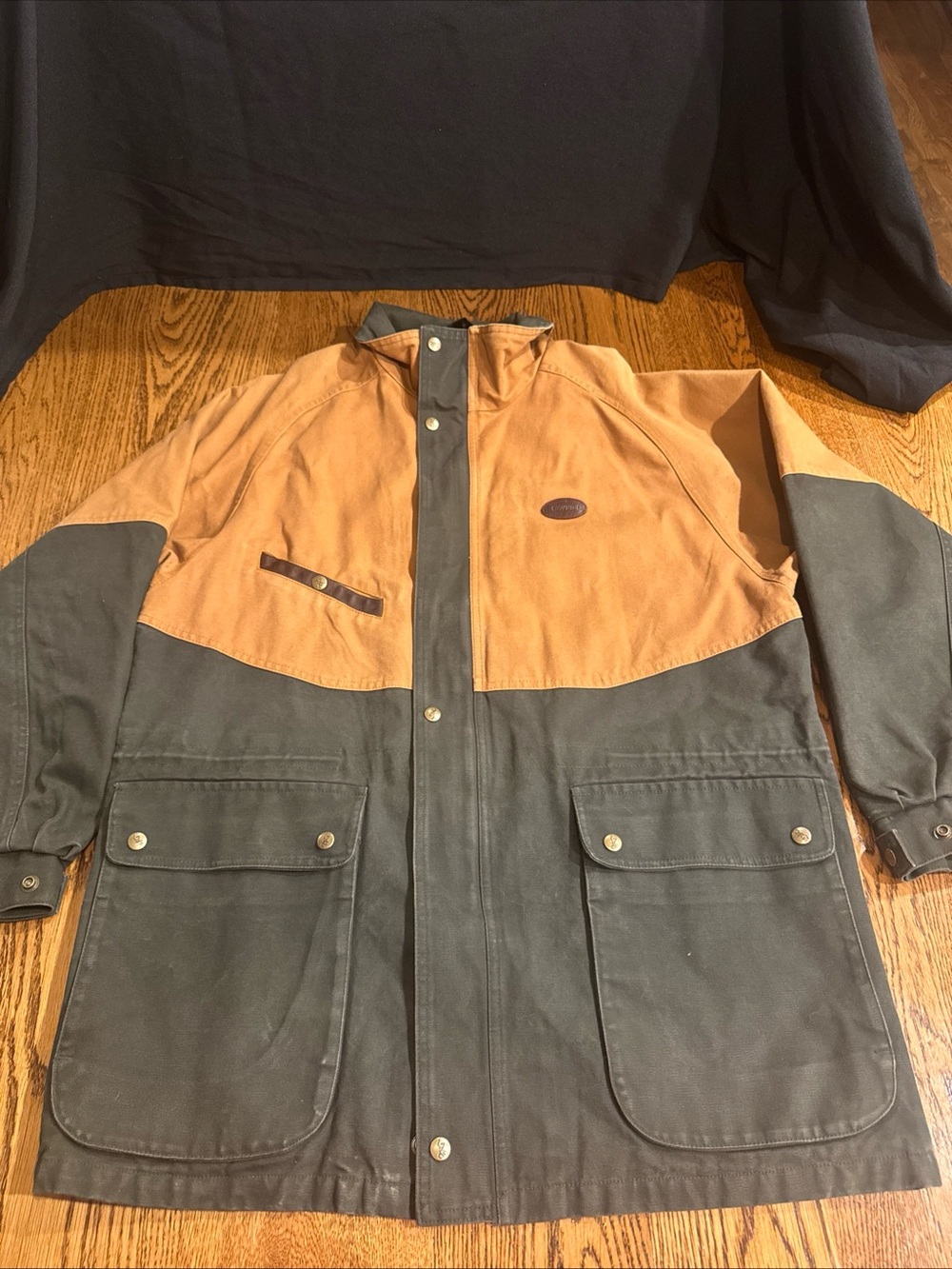 Vintage 90s Browning Canvas Hunting Jacket Men Size L Two Tone Made In Canada